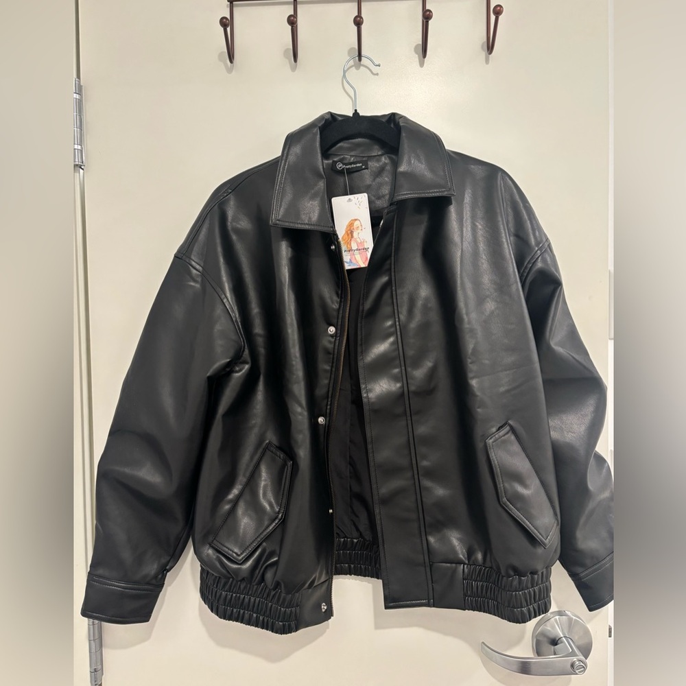 Black Faux Leather Jacket